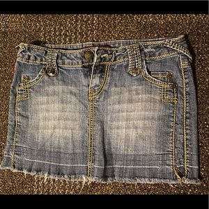 Jean skirt.